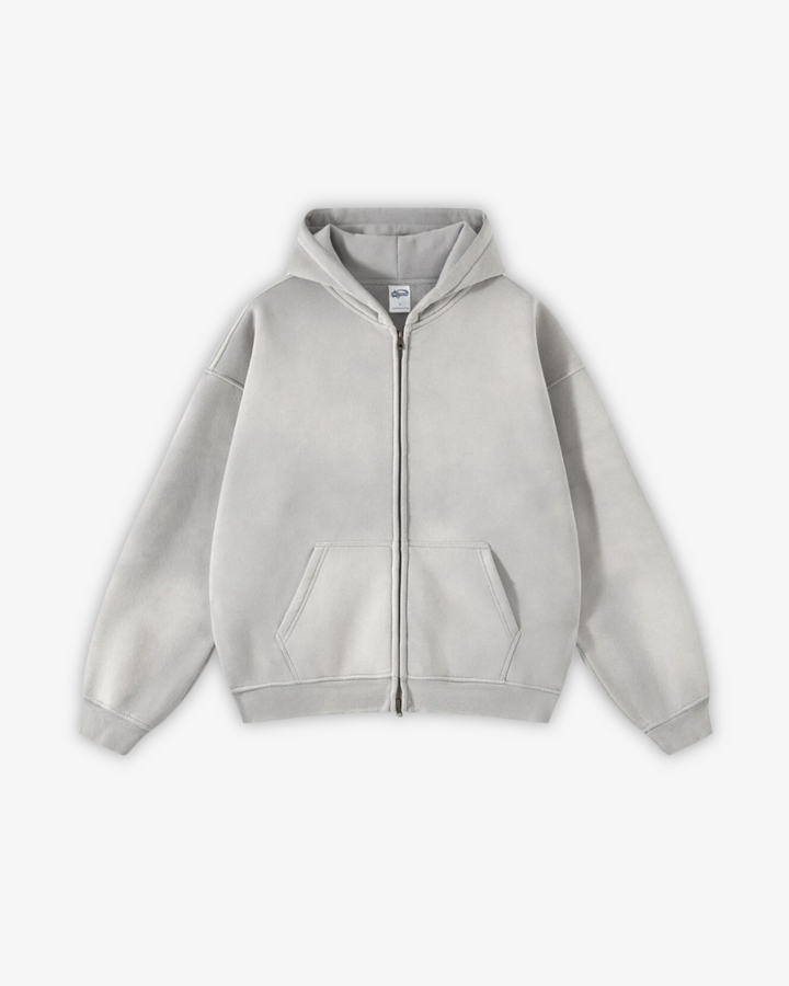 SAINT™ Washed 360GSM Loose Fit Zip Up Hoodie