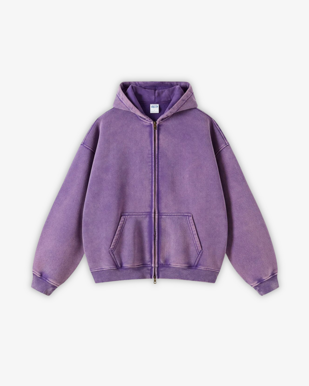 SAINT™ Washed 360GSM Loose Fit Zip Up Hoodie