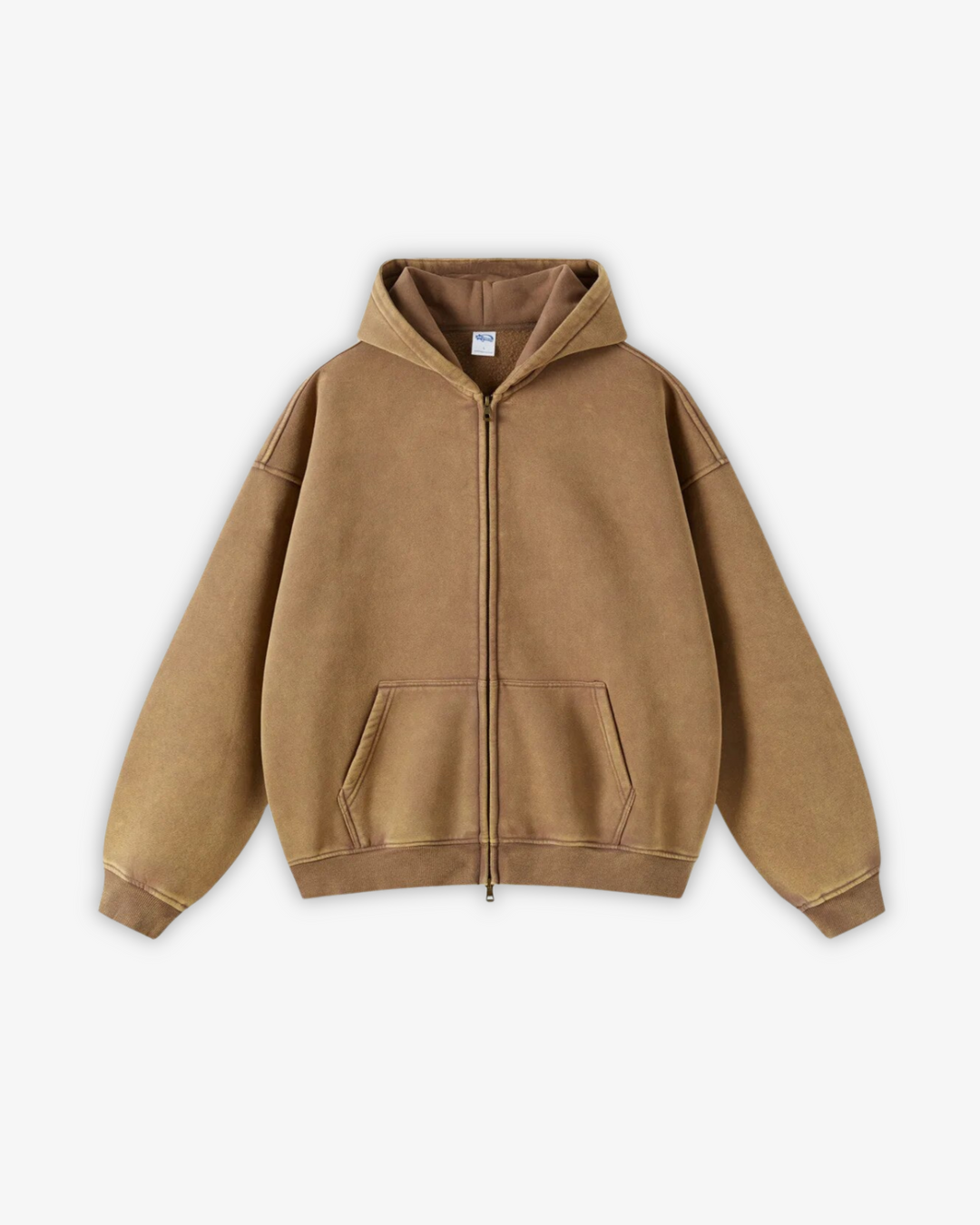 SAINT™ Washed 360GSM Loose Fit Zip Up Hoodie